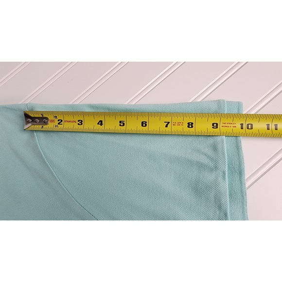 Vineyard Vines Mens Polo Shirt XL Aqua Blue Classic Fit 100% Cotton Pique - Picture 7 of 9